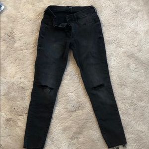 Black Ripped Denim Jeans